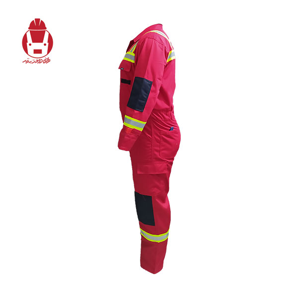 لباس کار یکسره آتش نشانی امداد و نجات قرمز